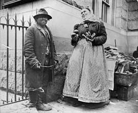 Street Types of New York City: Emigrant and Pretzel Vendor, Alice Austen, 1896