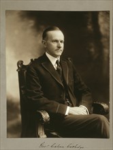 Calvin Coolidge, Seated Portrait as Governor of Massachusetts, Notman Photo, Co., Boston, Massachusetts, USA, 1919