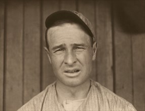 Frank Chance, Major League Baseball Player, Chicago Cubs, Head and Shoulders Portrait by Paul Thompson, 1910