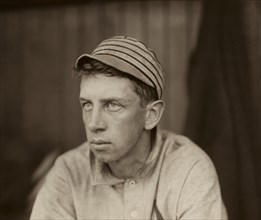 Eddie Collins, Major League Baseball Player, Philadelphia Athletics, Head and Shoulders Portrait by Paul Thompson, 1910
