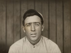 Joe Tinker, Major League Baseball Player, Chicago Cubs, Head and Shoulders Portrait by Paul Thompson, 1910