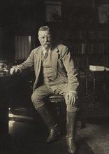 Theodore Roosevelt, Full-Length Portrait, Seated in his Library, Oyster Bay, New York, USA, 1912