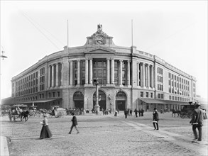 South Terminal Station, Boston, Massachusetts, USA, Detroit Publishing Company, 1895