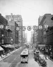 Madison Street, East from Fifth Avenue, Chicago, Illinois, USA, Detroit Publishing Company, 1900