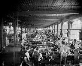 Male Workers, Assembling Department, National Cash Register, Dayton, Ohio, USA, William Henry Jackson for Detroit Publishing Company, 1902