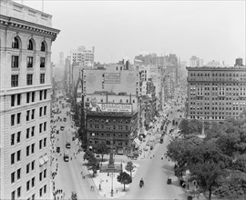 Broadway and Fifth Avenue Looking North at Madison Square, New York City, New York, USA, Detroit Publishing Company, early 1910's