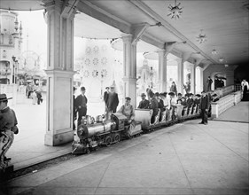 Miniature Railway, Luna Park, Coney Island, New York, USA, Detroit Publishing Company, 1905