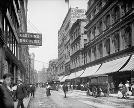 Washington Street Looking North from Temple Place, Boston, Massachusetts, USA, Detroit Publishing Company, 1905