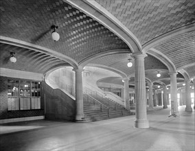 Lobby Stairs to Waiting Room and Concourses, Chicago and North Western Terminal, Chicago, Illinois, USA, Detroit Publishing Company, 1912