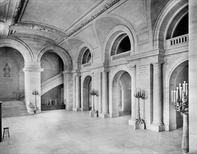 Main Entrance Hall, New York Public Library Main Branch, New York City, New York, USA, Detroit Publishing Company, early 1910's