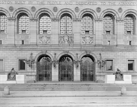 Entrance, Public Library, Boston, Massachusetts, USA, Detroit Publishing Company, early 1910's