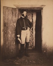 Mr. Angel, British Postmaster, Full-Length Portrait Standing in Doorway, Crimean War, Crimea, Ukraine, by Roger Fenton, 1855