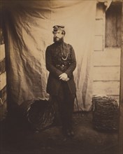 British Captain Charles Holder, Full-Length Portrait, Crimean War, Crimea, Ukraine, by Roger Fenton, 1855