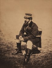 Sir William Howard Russell, British War Correspondent, Seated Portrait, Crimean War, Crimea, Ukraine, by Roger Fenton, 1855