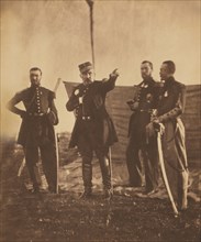 French General Pierre Bosquet (center), Giving Orders to his Staff, Crimean War, Crimea, Ukraine, by Roger Fenton, 1855