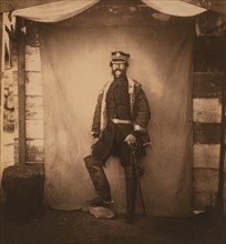 British Lieutenant Colonel Seymour, Fusilier Guards, Full-Length Standing Portrait, Crimean War, Crimea, Ukraine, by Roger Fenton, 1855