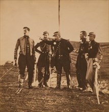 French General Pierre Bosquet giving orders to his Staff, Crimean War, Crimea, Ukraine, by Roger Fenton, 1855