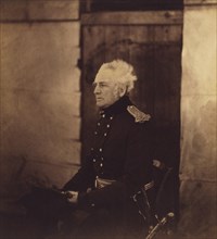 British Lieutenant-General Sir George Brown, Three-Quarter length Seated Portrait Wearing Uniform, Crimean War, Crimea, Ukraine, by Roger Fenton, 1855