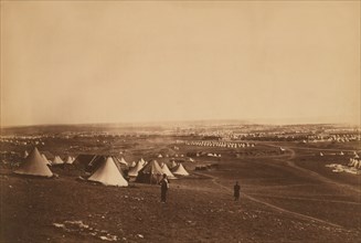 View from Cathcart's Hill to British Military Encampments, Crimean War, Sevastopol, Crimea, Ukraine, by Roger Fenton, 1855