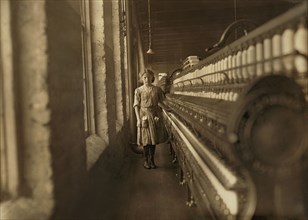 Young Spinner Girl, Daniel Manufacturing Company, Lincolnton, North Carolina, USA, Lewis Hine for National Child Labor Committee, November 1908