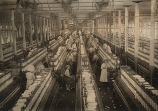 Spinning Room, Cotton Mill, Magnolia, Mississippi, USA, Lewis Hine for National Child Labor Committee, March 1911
