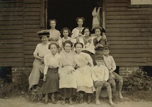 Group of Workers, Suffolk Knitting Mills, Suffolk, Virginia, USA, Lewis Hine for National Child Labor Committee, June 1911