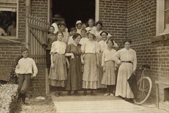 Group of Workers, Some under Fourteen years old, Tidewater, Knitting Mills, Portsmouth, Virginia, USA, Lewis Hine for National Child Labor Committee, June 1911