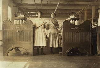 Two Sisters Working in Textile Mill, Winchendon, Massachusetts, USA, Lewis Hine for National Child Labor Committee, September 1911