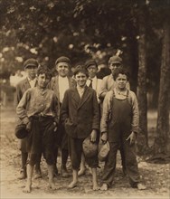 Typical Group of Mill Boys, Highland Park Settlement, Rock Hill, South Carolina, USA, Lewis Hine for National Child Labor Committee, May 1912