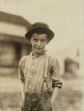 Young Boy Employed at Converse Manufacturing Company, Half-Length Portrait, Converse, South Carolina, USA, Lewis Hine for National Child Labor Committee, May 1912