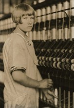 Young Female Worker in Favorable Working Conditions, Half-Length Portrait, Cheney Silk Mills, Lewis Hine for National Child Labor Committee, 1924