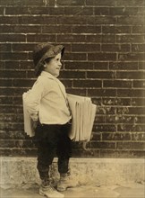 6-year-old Newsie, Working for 1 Year, Profile Portrait, St. Louis, Missouri, USA, Lewis Hine for National Child Labor Committee, May 1910