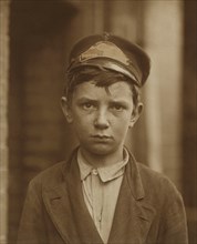 Richard Pierce, 14-year-old Western Union Telegraph Company Messenger, Works from 7am to 6pm, Smokes and Visits Houses of Prostitution, Head and Shoulders Portrait, Wilmington, Delaware, USA, Lewis Hi...