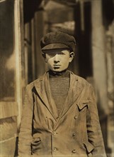 Isaac Futterman, 15-year-old Coconut Shaver, Half-Length Portrait, Springfield, Massachusetts, USA, Lewis Hine for National Child Labor Committee, October 1910