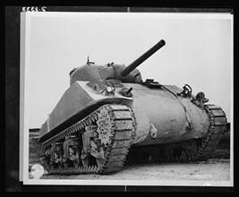 M-4 Tank during Training, Aberdeen, Maryland, USA, Office of War Information, 1940's
