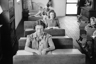 Students in Rural Schoolroom, Wisconsin, USA, John Vachon for U.S. Resettlement Administration, September 1939