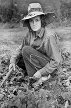 Migrant Worker in Strawberry Field, Berrien County, Michigan, USA, John Vachon for Farm Security Administration July 1940