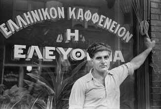 Proprietor of a Greek Coffee Shop, Aliquippa, Pennsylvania, USA, Arthur Rothstein for Farm Security Administration, July 1938