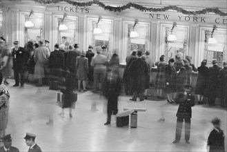 Grand Central Terminal, New York City, New York, USA, Office of War Information, December 1941