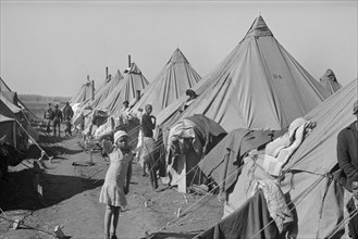 Street of Tents for Flood Refugees, Forrest City, Arkansas, USA, Edwin Locke for U.S. Resettlement Administration, February 1937