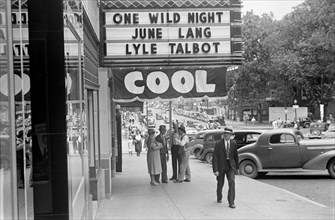 Street Scene and Movie Theater, Lancaster, Ohio, USA, Ben Shahn, U.S. Resettlement Administration, August 1938