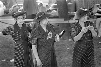 Three Senior Women at July 4th Celebration, Ashville, Ohio, USA, Ben Shahn, U.S. Resettlement Administration, July 1938