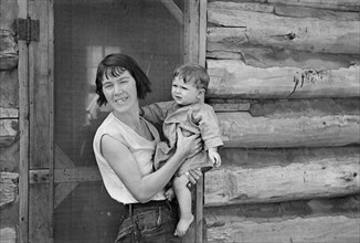 Mrs. Huravitch and Youngest Son, Williams County, North Dakota, USA, Russell Lee, U.S. Resettlement Administration, September 1937