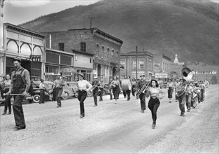 Marching Band, Labor Day Parade, Silverton, Colorado, USA, Russell Lee, Farm Security Administration, September 1940