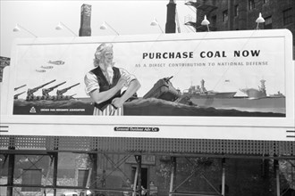 Billboard, Purchase Coal Now, Chicago, Illinois, John Vachon, Farm Security Administration, July 1941