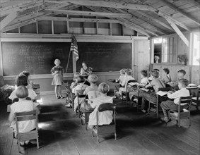School, Red House, West Virginia, USA, Elmer Johnson, Farm Security Administration, April 1935