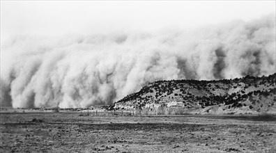 Dust Storm, Baca County, Colorado, USA, J.H. Ward, Farm Security Administration, April 14, 1935
