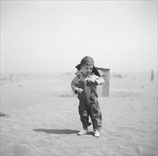 Farmer's Son in Dust Bowl Area, Cimarron County, Oklahoma, USA, Arthur Rothstein, Farm Security Administration, April 1936