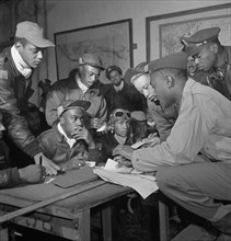 Group of Tuskegee Airmen, Ramitelli, Italy, Tony Frissell, March 1945