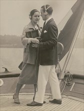 Couple, Equipped with Portable Radio and Headphones, Dancing to Broadcasted Fox Trot while making the Trip to Albany, New York on Senator Guglielmo Marconi's Yacht Elettra, June 26, 1922